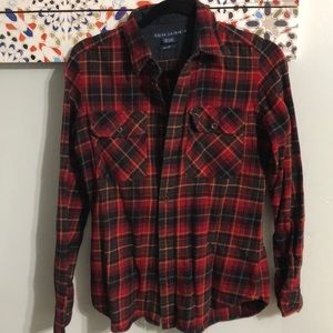 Plaid Ralph Lauren button up shirt sz 10